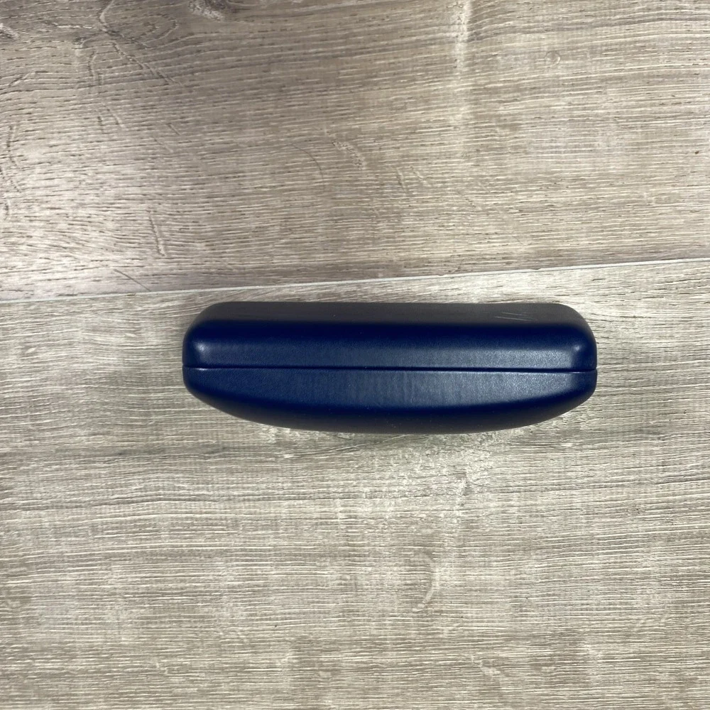 Lacoste Eyeglass Case Mens OS Navy Blue Hard Shell Logo Protective‎ Accessory